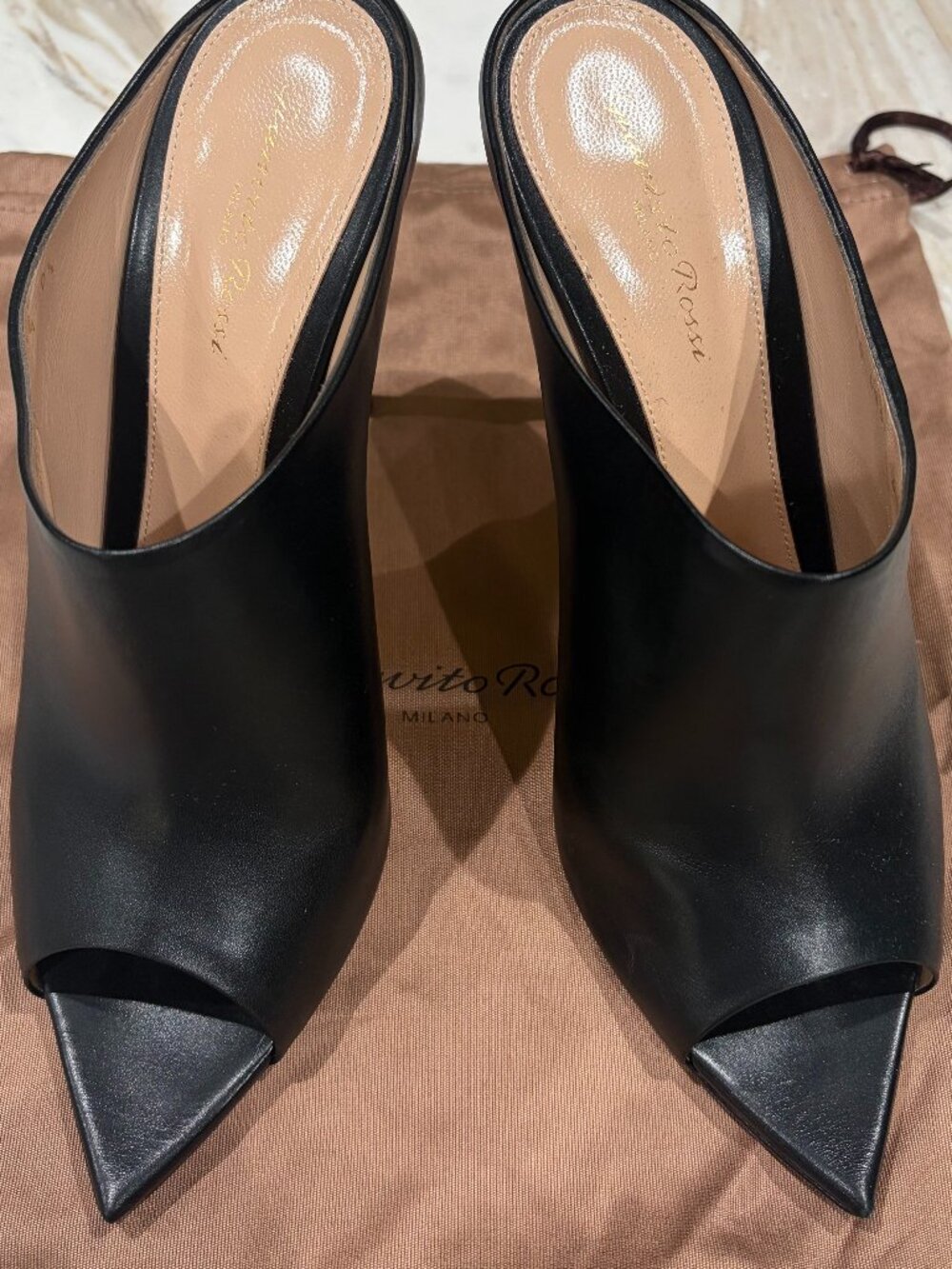 Gianvito Rossi Nova Leather Mules